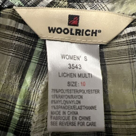 Woolrich Vintage 80/90s Womens 10 Rayon Blend Check Shorts Pockets Colorful - Picture 9 of 10